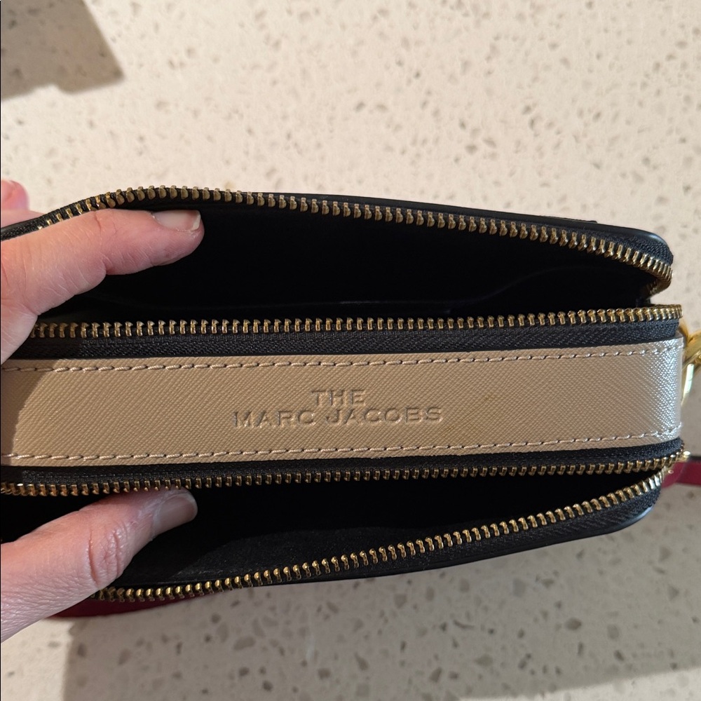 Marc Jacobs Snapshot Pink Colorblock Camera Crossbody Bag with Gold Accents - Picture 5 of 6